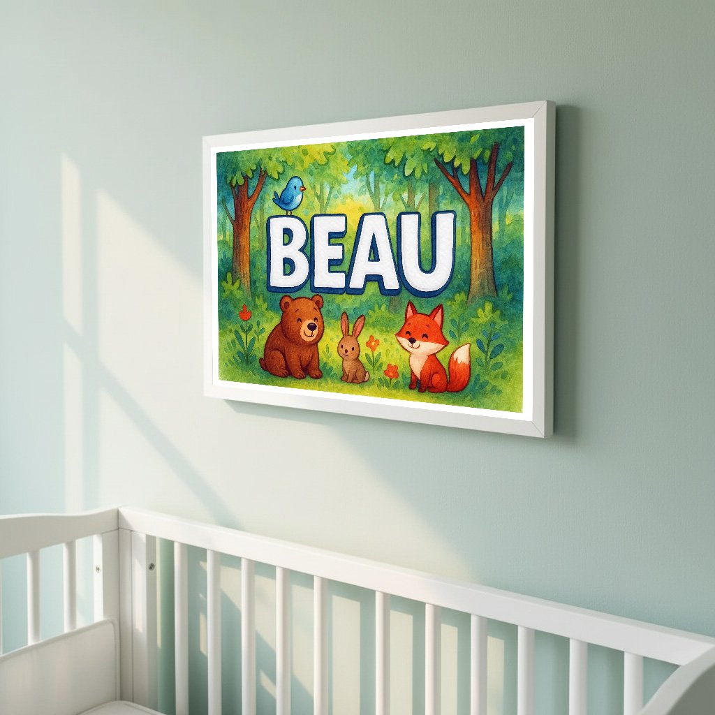 Personalized name art for Beau