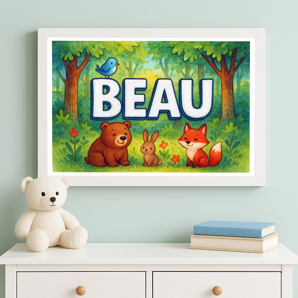Personalized name art for Beau