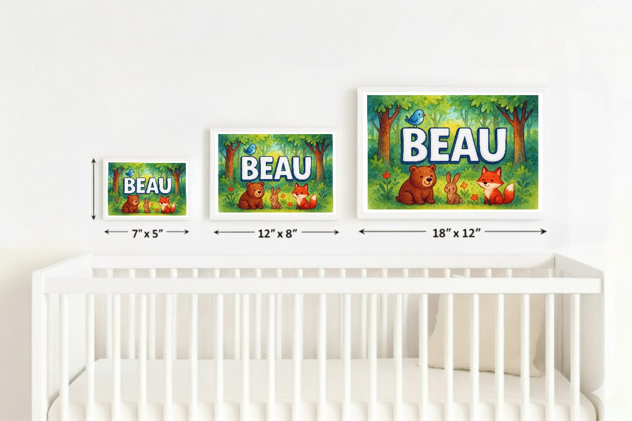 Personalized name art for Beau