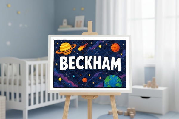 "Beckham" Amongst the Stars Personalized Space Artwork