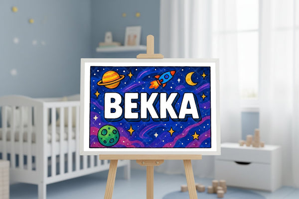 "Bekka" Amongst the Stars Personalized Space Artwork