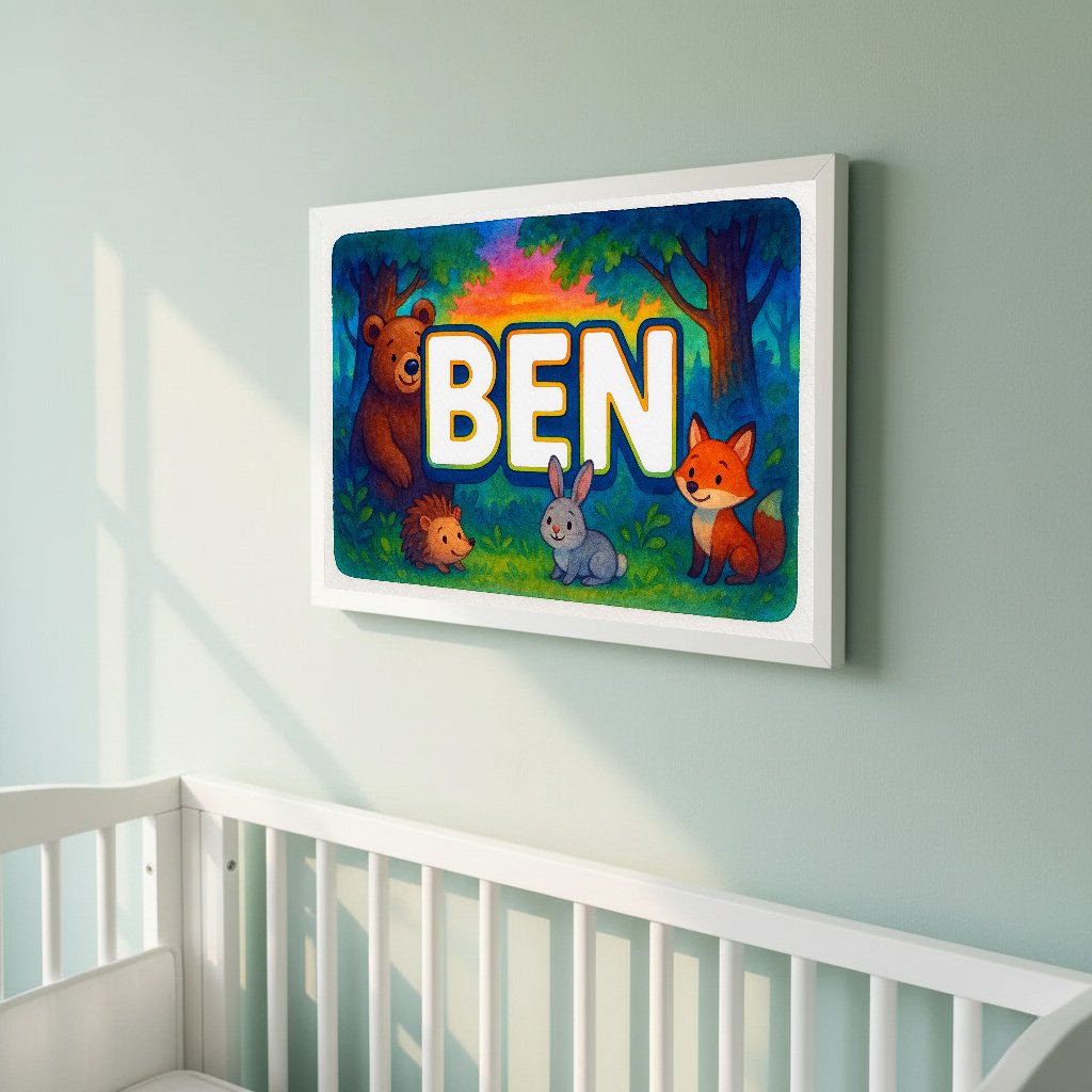 Personalized name art for Ben