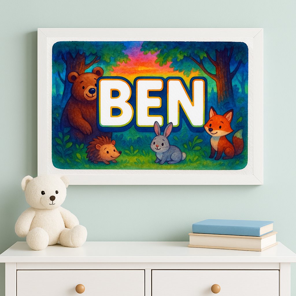 Personalized name art for Ben
