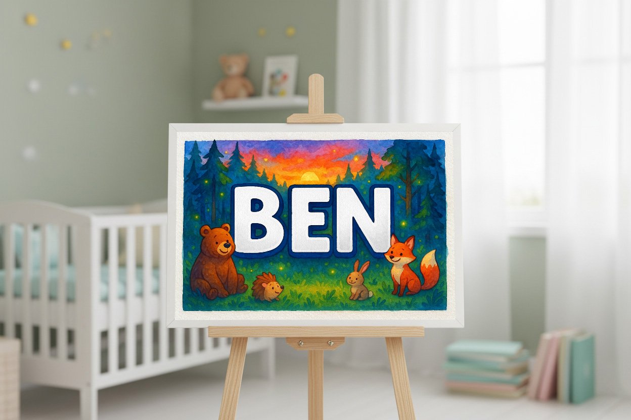 Personalized name art for Ben