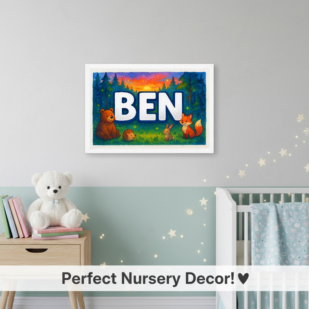 Personalized name art for Ben