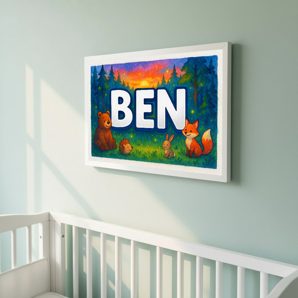 Personalized name art for Ben