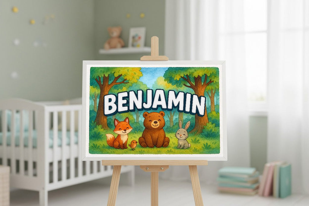 Personalized name art for Benjamin