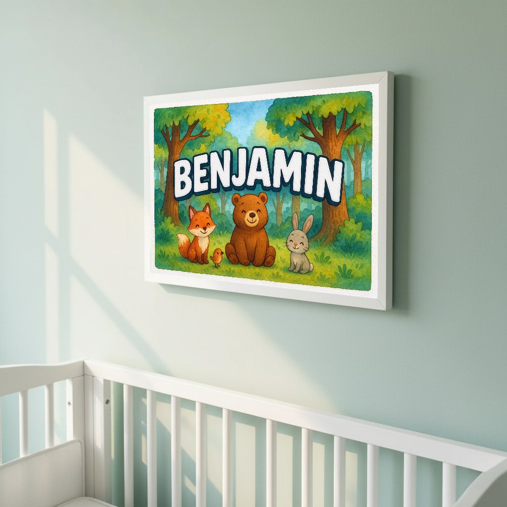 Personalized name art for Benjamin