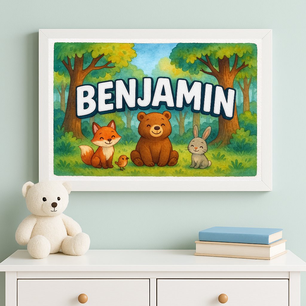 Personalized name art for Benjamin