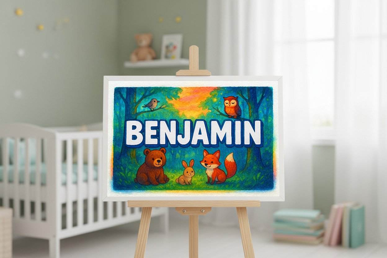 Personalized name art for Benjamin