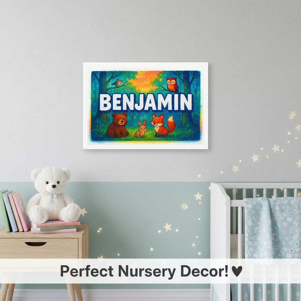 Personalized name art for Benjamin