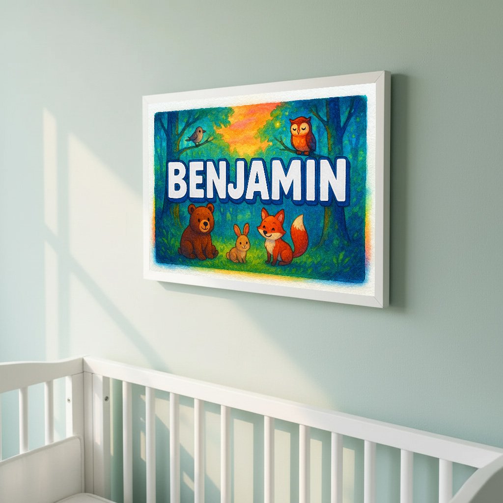 Personalized name art for Benjamin