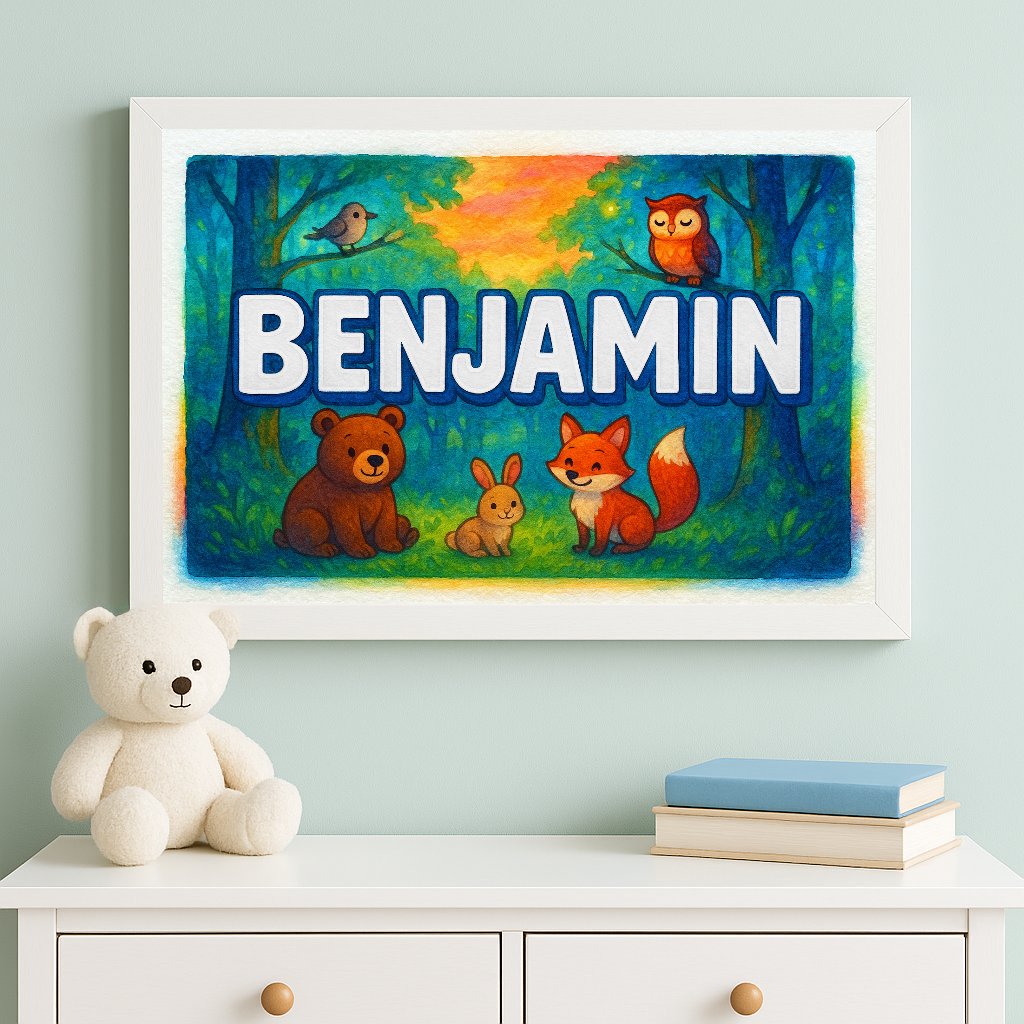 Personalized name art for Benjamin