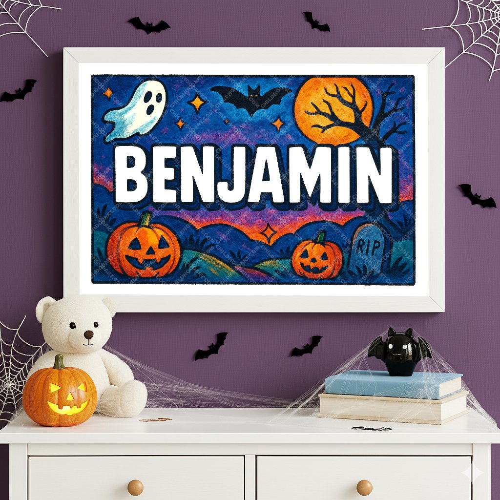 Personalized name art for Benjamin