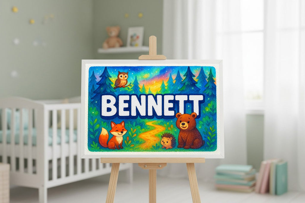 Personalized name art for Bennett