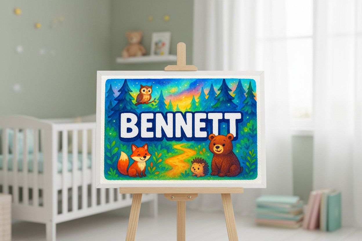 Personalized name art for Bennett