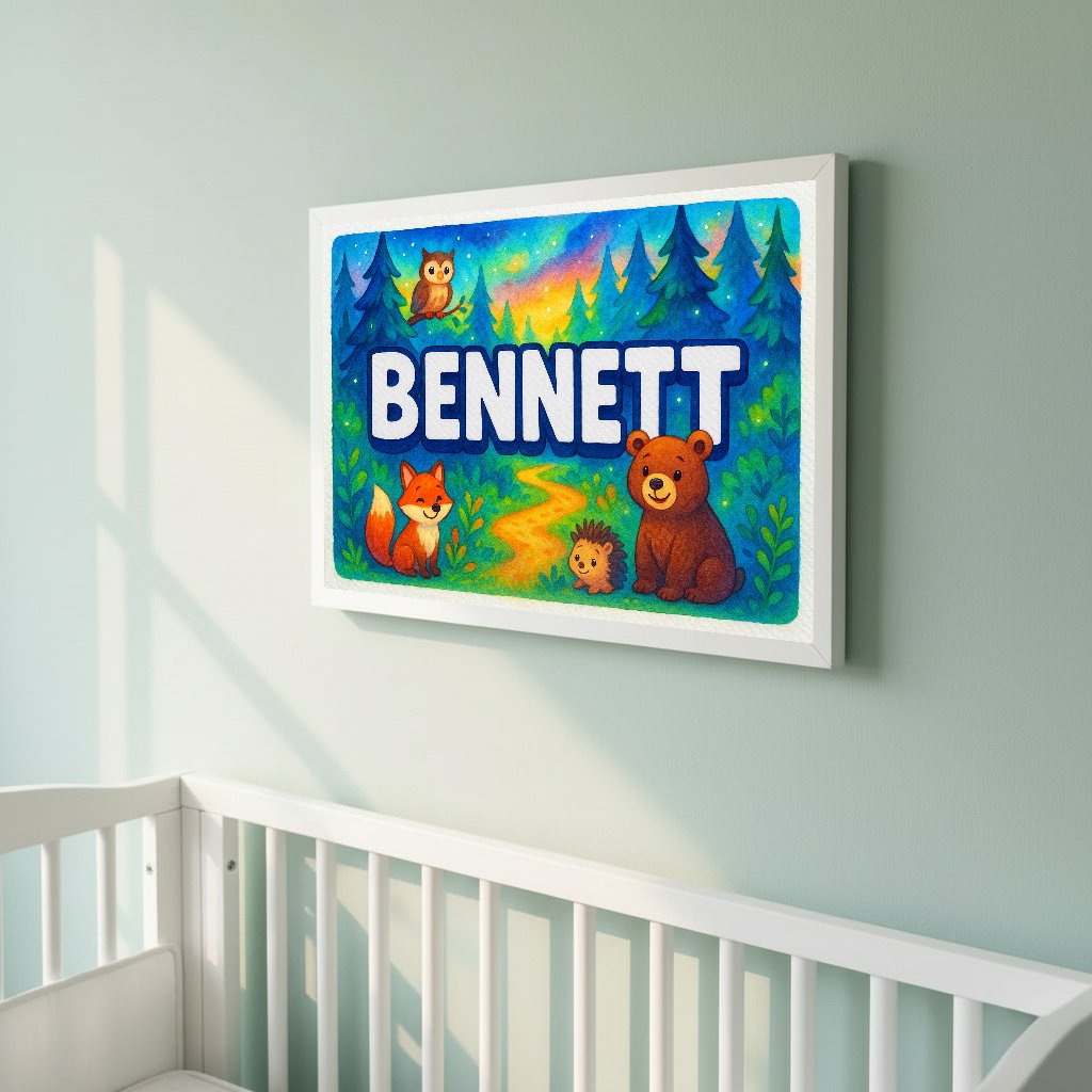 Personalized name art for Bennett