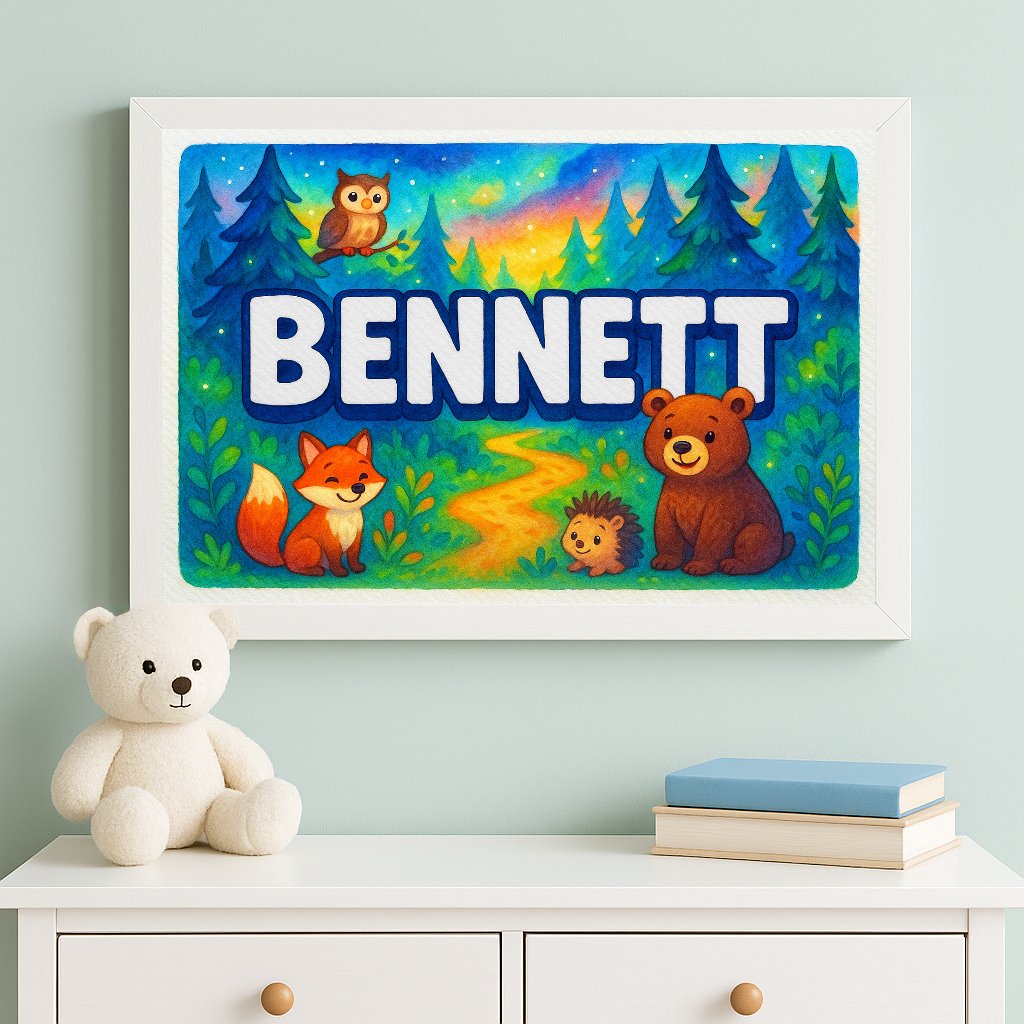 Personalized name art for Bennett