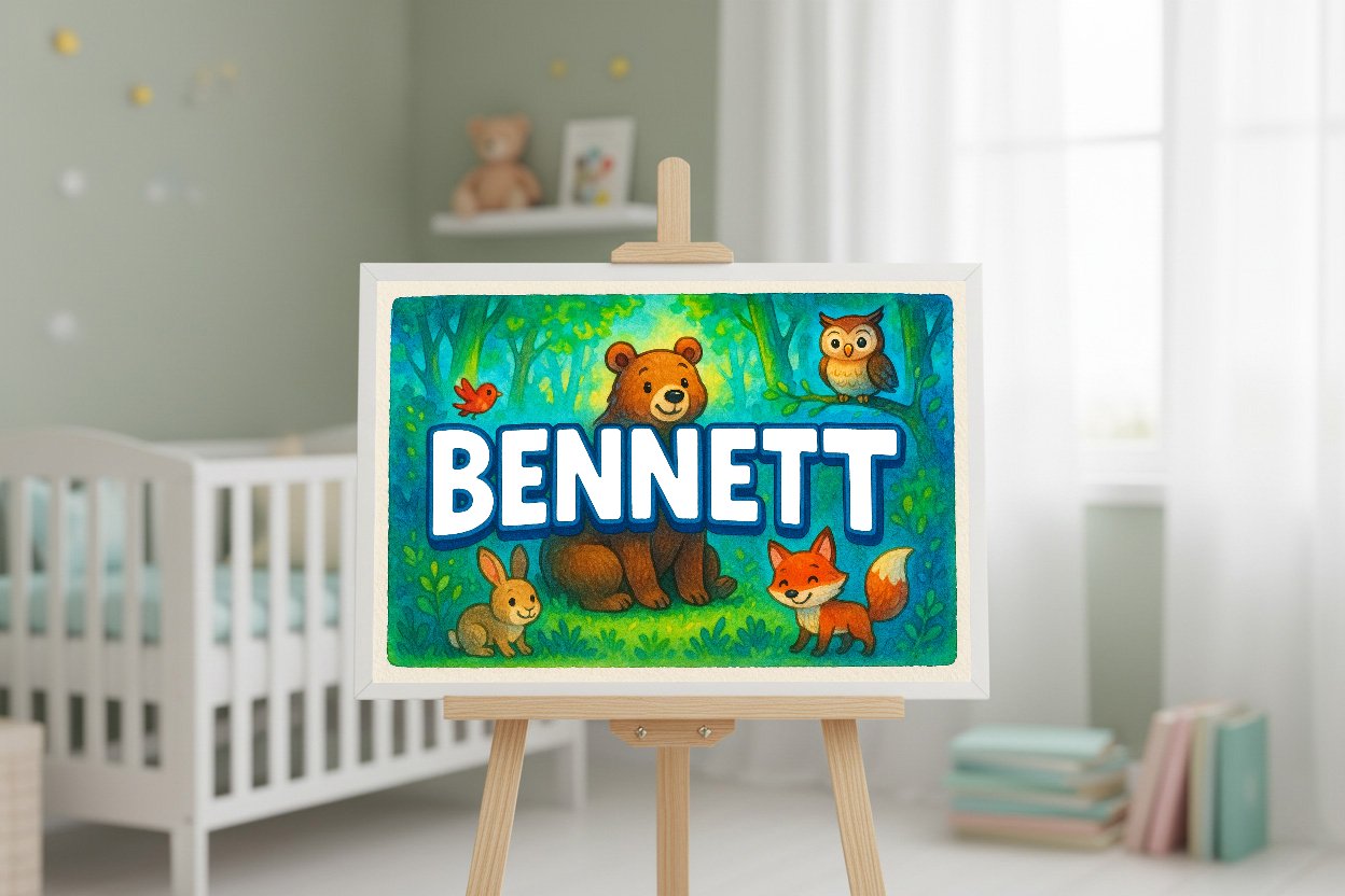 Personalized name art for Bennett