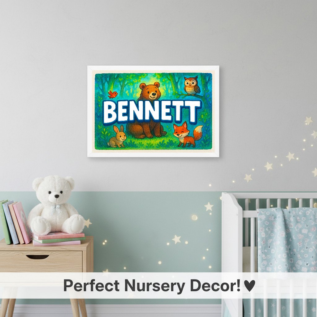 Personalized name art for Bennett