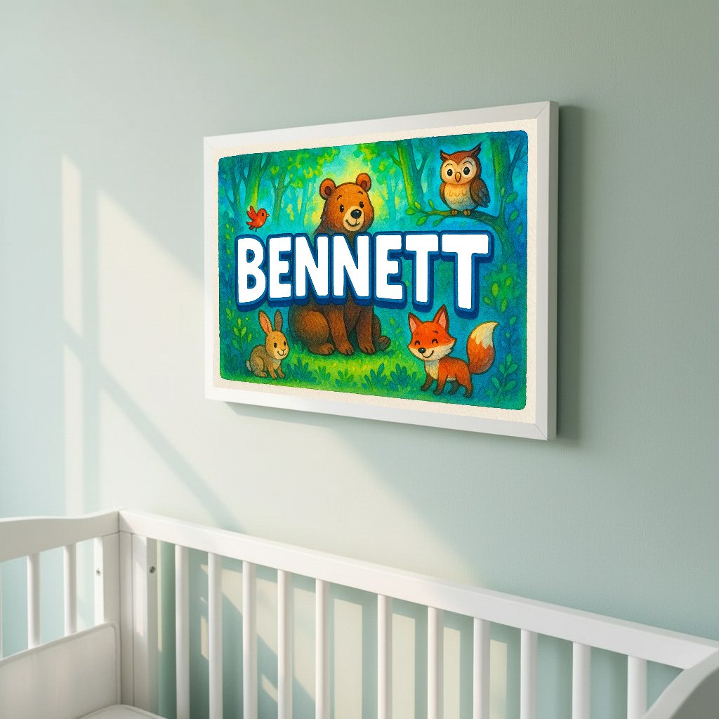 Personalized name art for Bennett