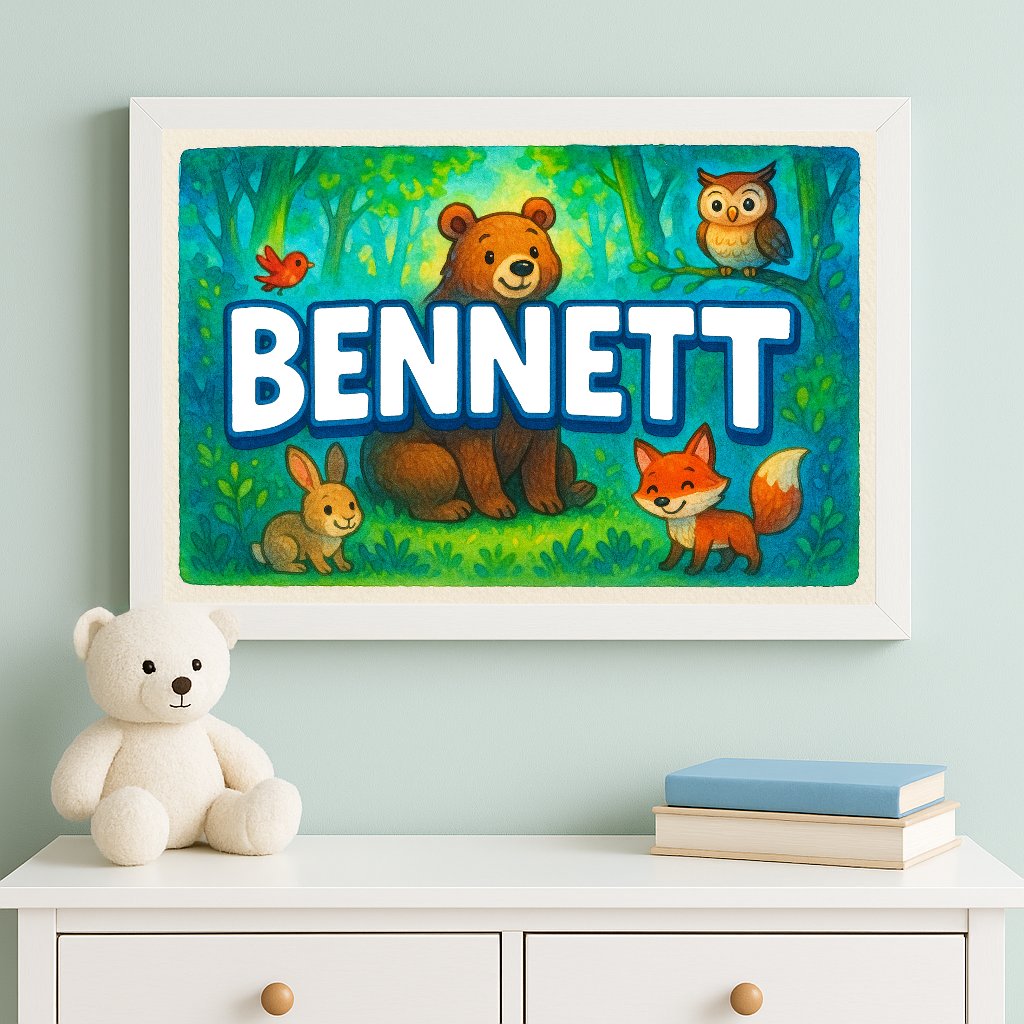 Personalized name art for Bennett