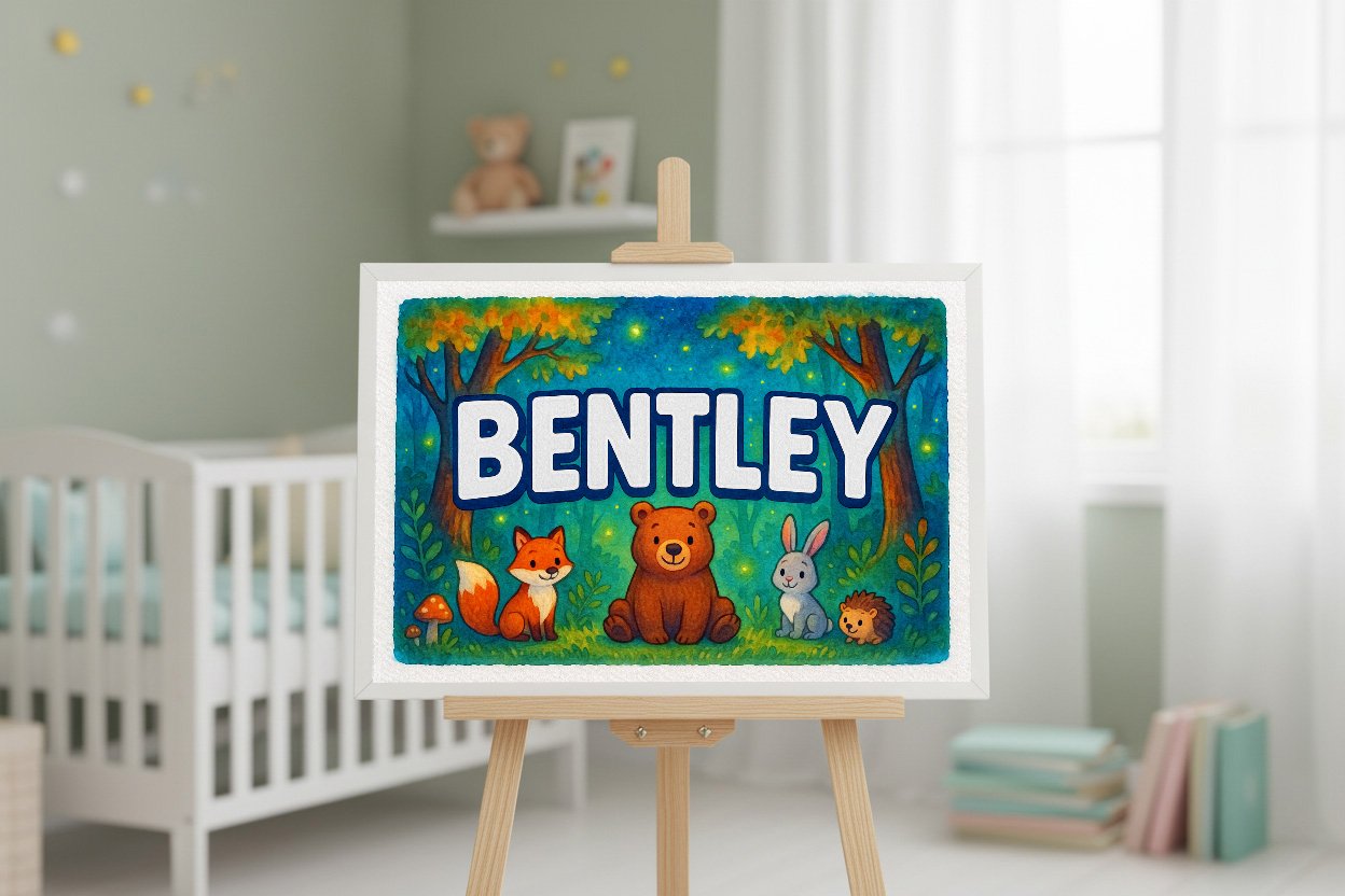 Personalized name art for Bentley