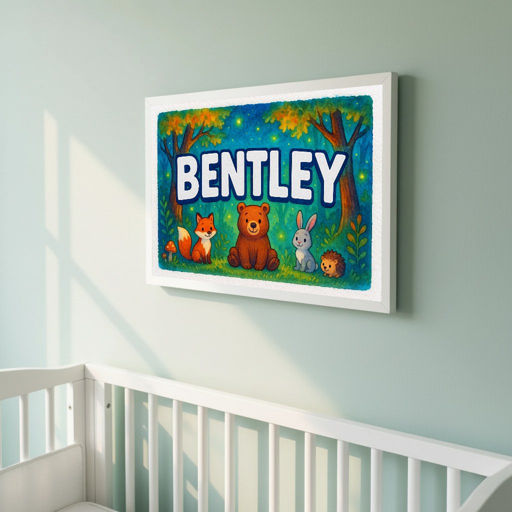 Personalized name art for Bentley