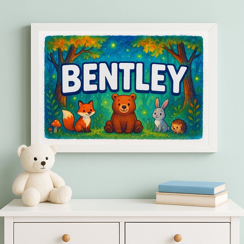Personalized name art for Bentley