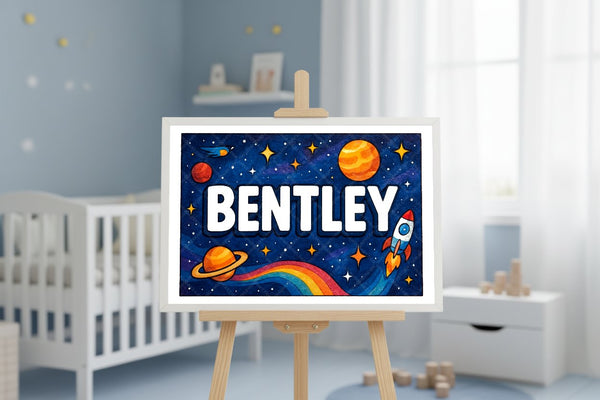 "Bentley" Amongst the Stars Personalized Space Artwork
