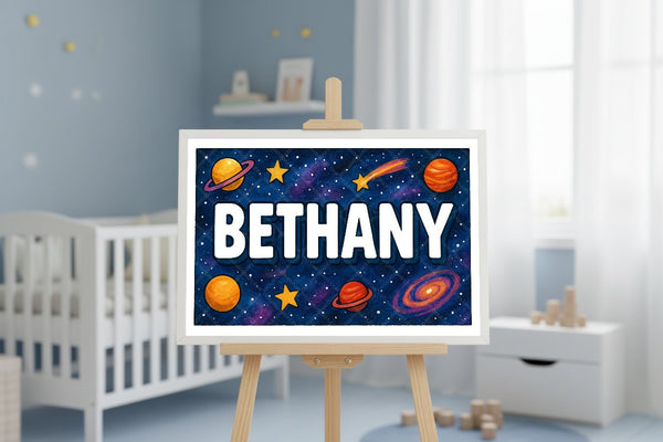"Bethany" Amongst the Stars Personalized Space Artwork