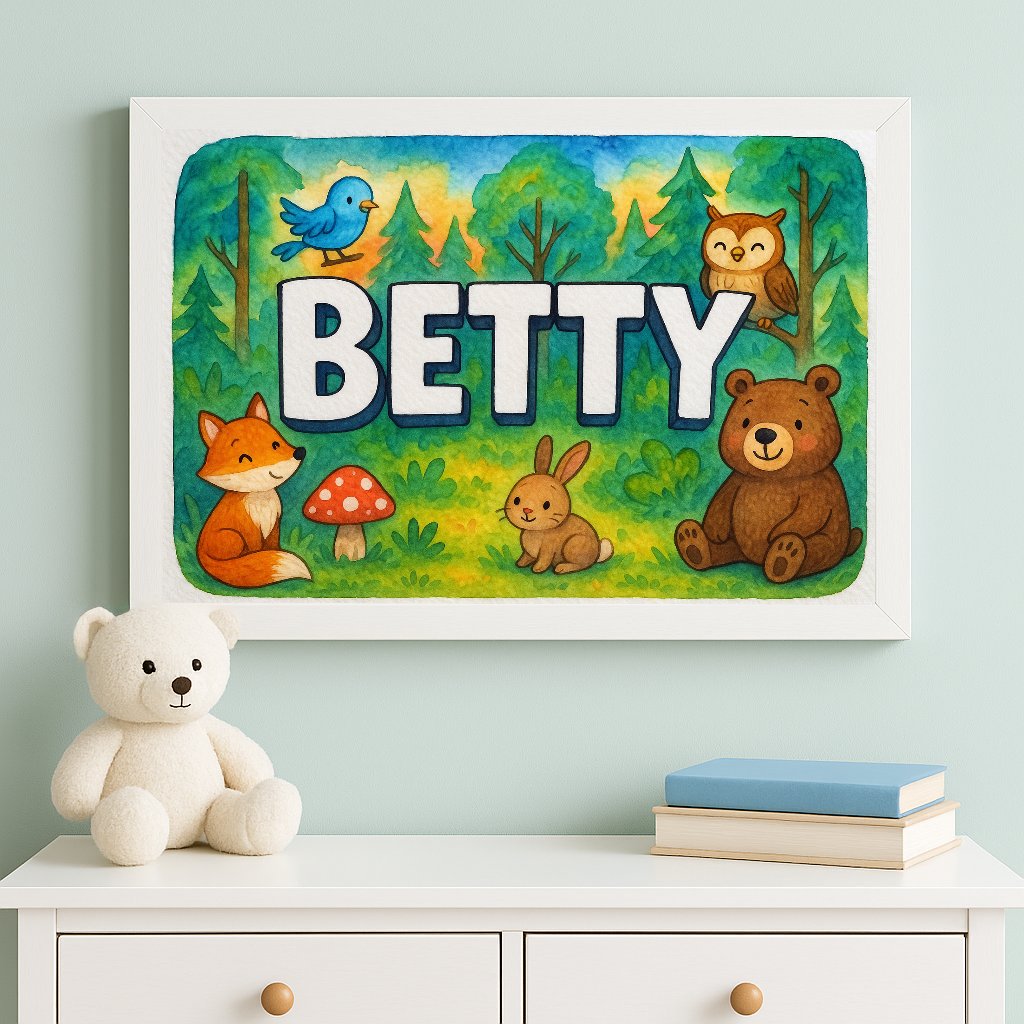 Personalized name art for Betty