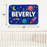 Beverly Name Art - Space Explorers personalized wall print for kids