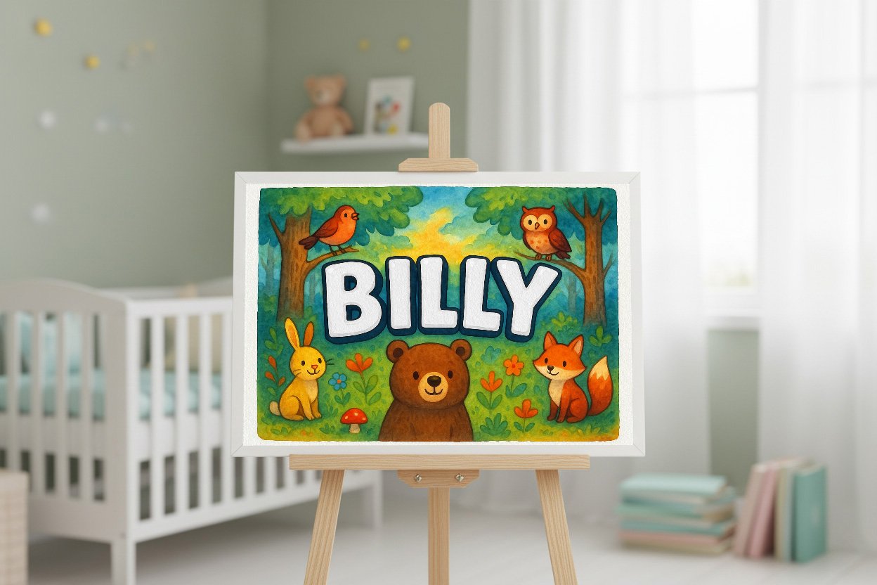Personalized name art for Billy