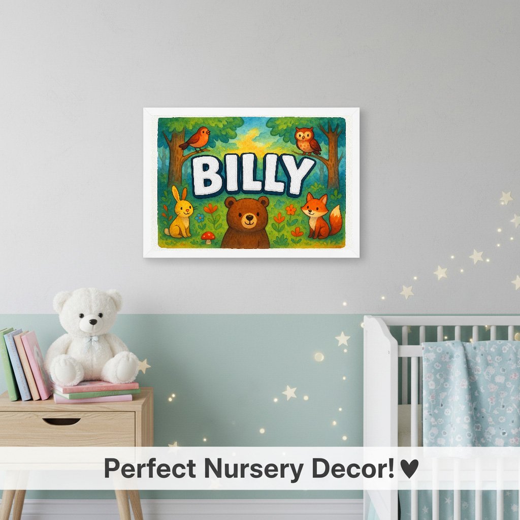 Personalized name art for Billy