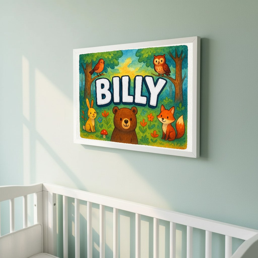 Personalized name art for Billy