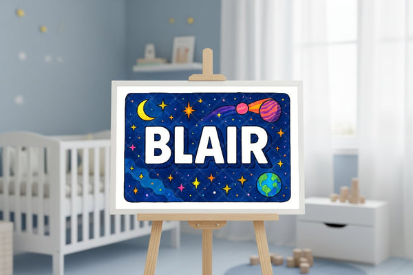 "Blair" Amongst the Stars Personalized Space Artwork