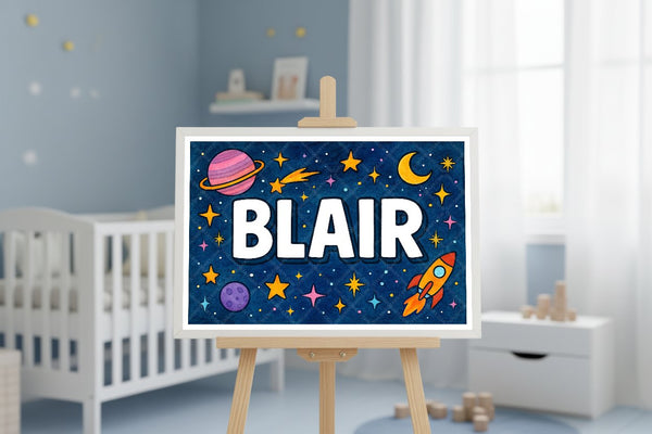 "Blair" Amongst the Stars Personalized Space Artwork
