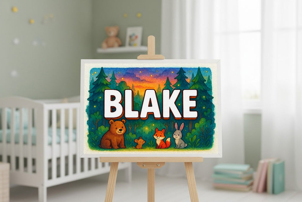Personalized name art for Blake