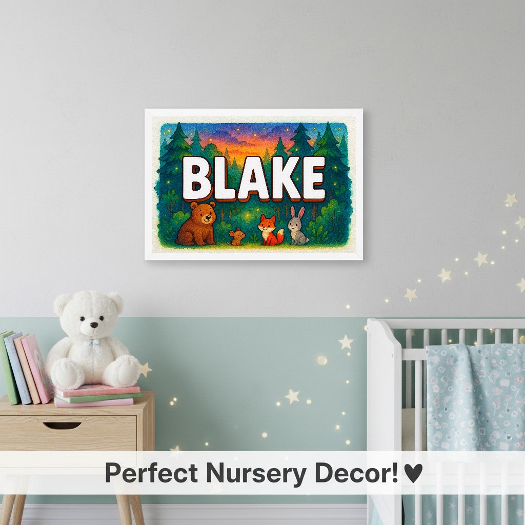Personalized name art for Blake