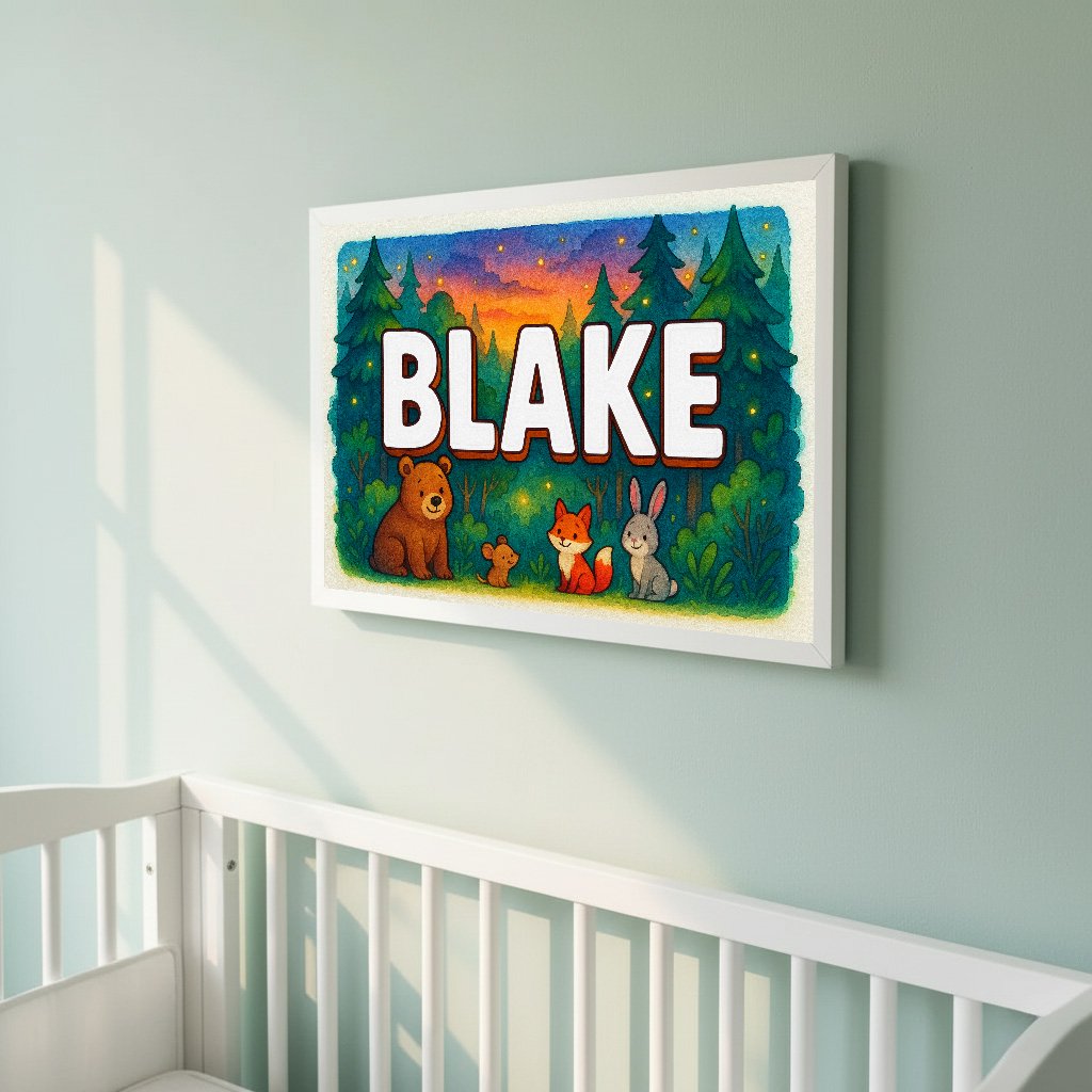 Personalized name art for Blake