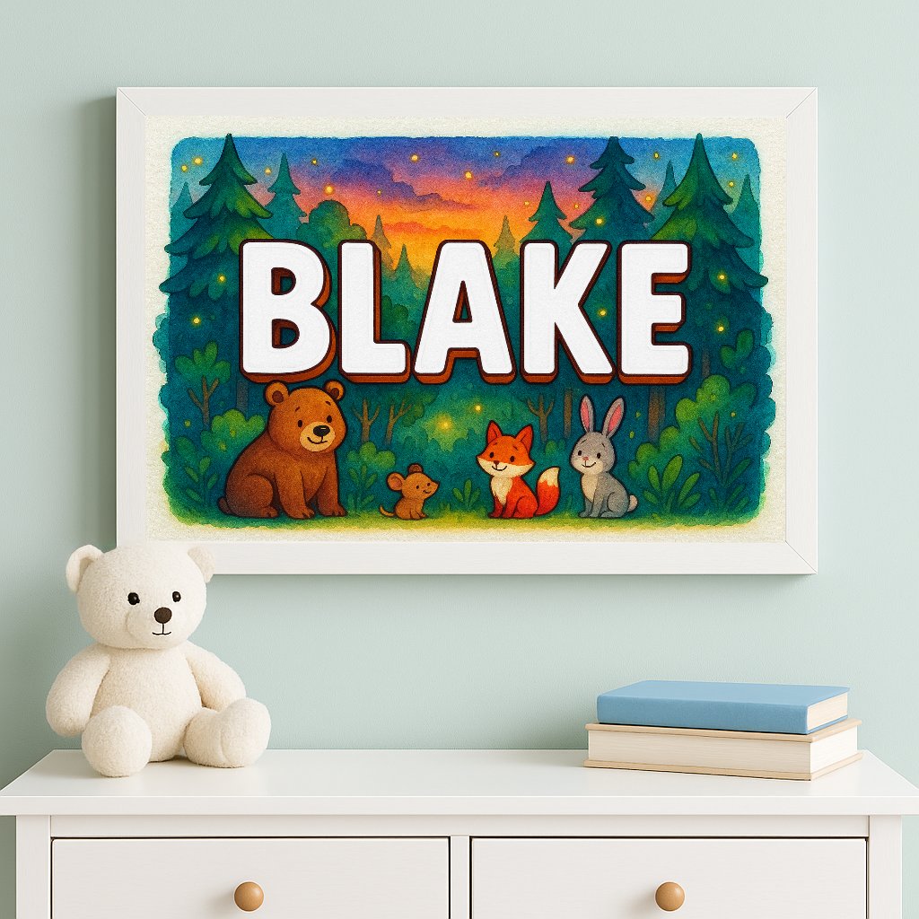 Personalized name art for Blake