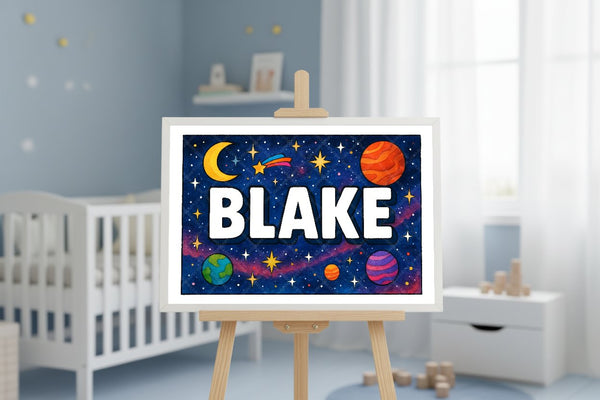 "Blake" Amongst the Stars Personalized Space Artwork