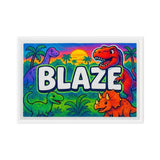 Blaze Name Art - Dinosaur Adventure personalized wall print for kids