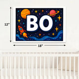 Bo Name Art - Space Explorers personalized wall print for kids