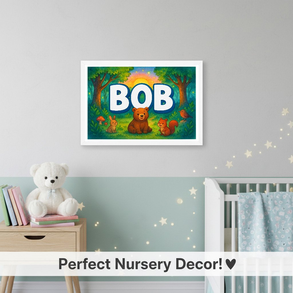 Personalized name art for Bob