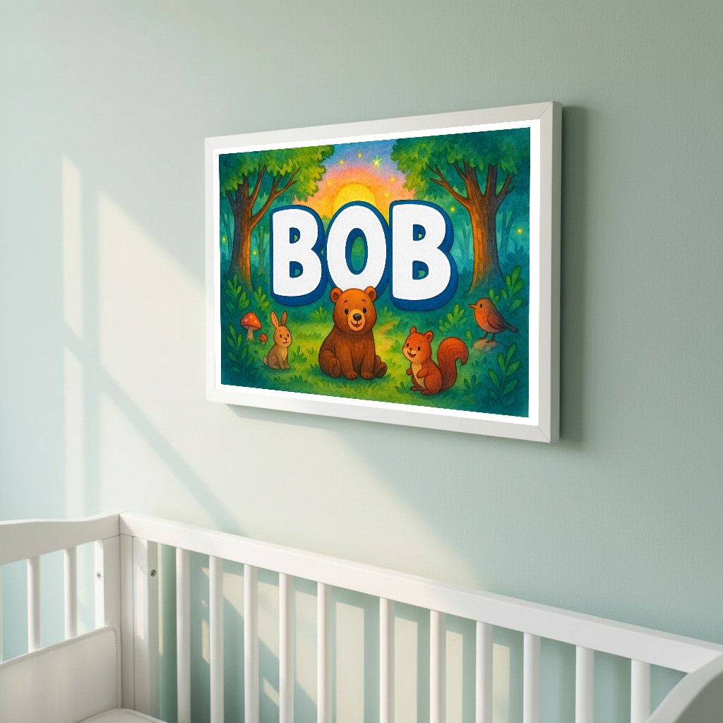 Personalized name art for Bob