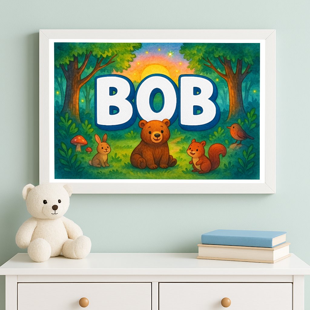 Personalized name art for Bob