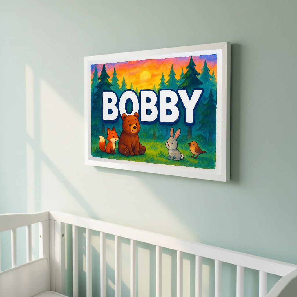Personalized name art for Bobby