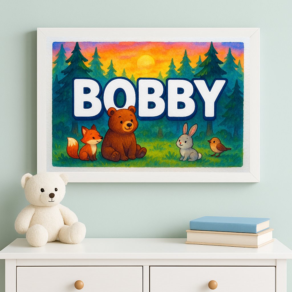 Personalized name art for Bobby